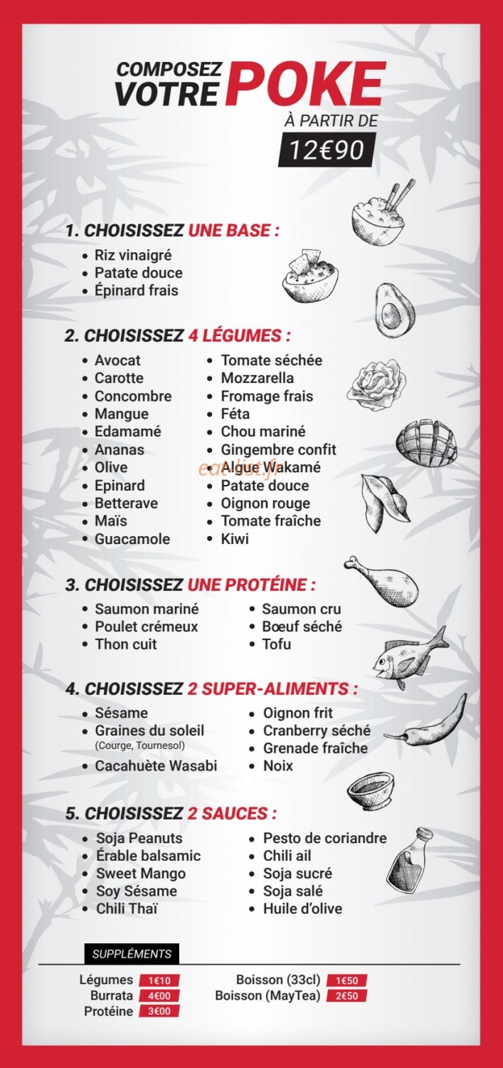 Poke sushi bowl — carte page 2
