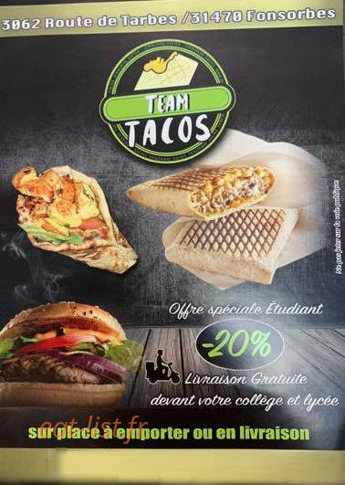 Team Tacos — carte page 1