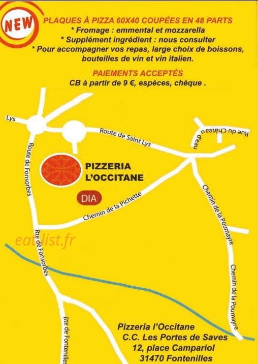 Pizzéria l'Occitane — carte page 4