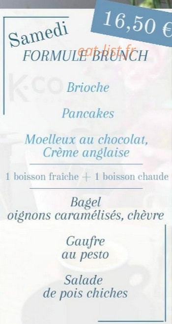 K.Co café — carte page 2