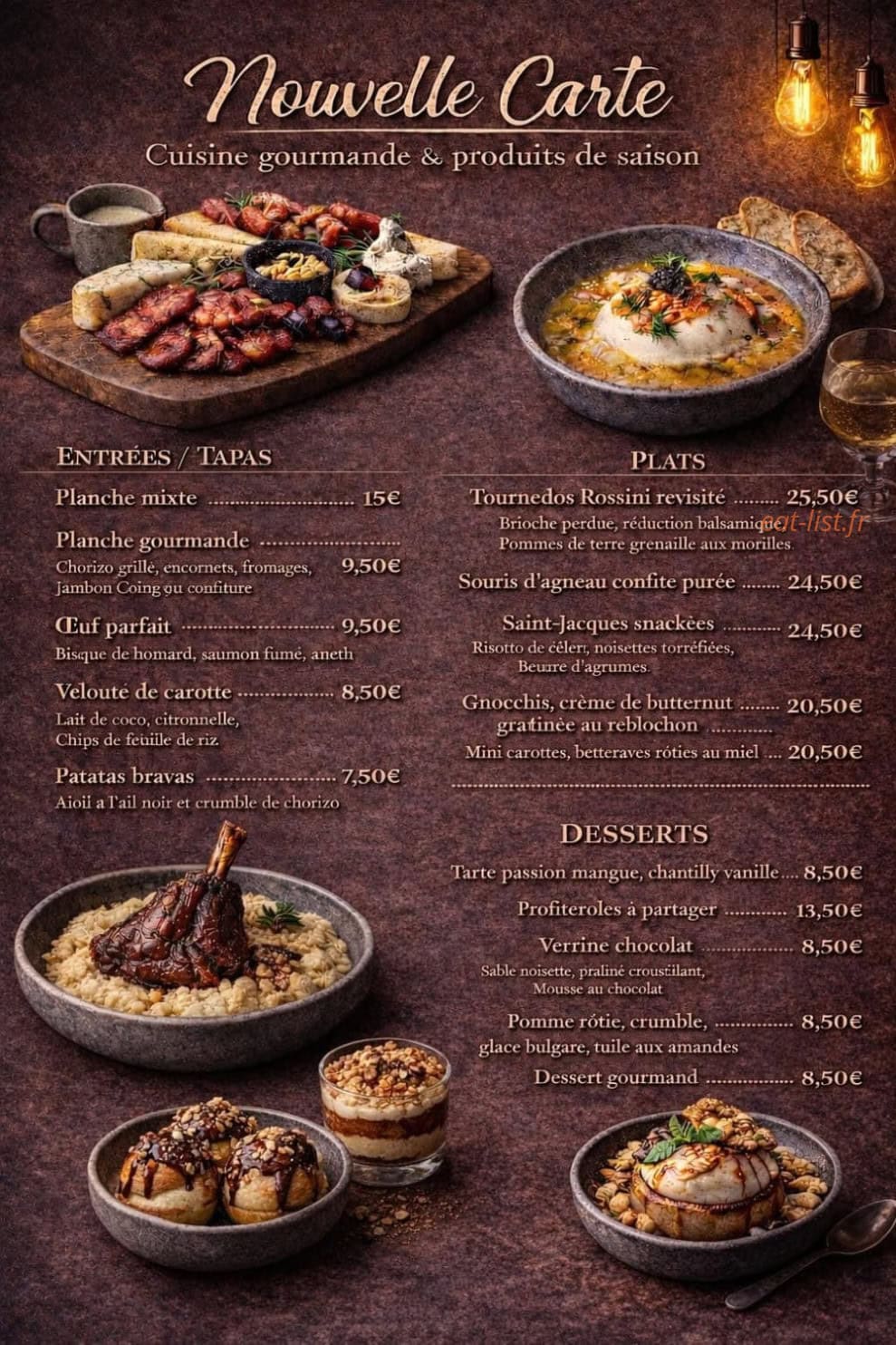 L'Entre Amis — carte page 1