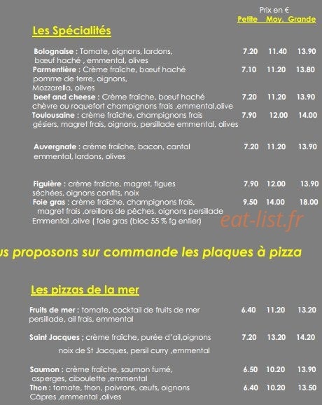 Le Cosi — carte page 3