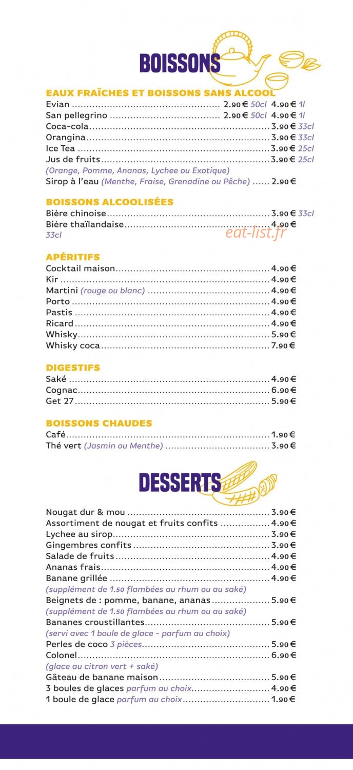 Mony’s Pad Thaï — carte page 7