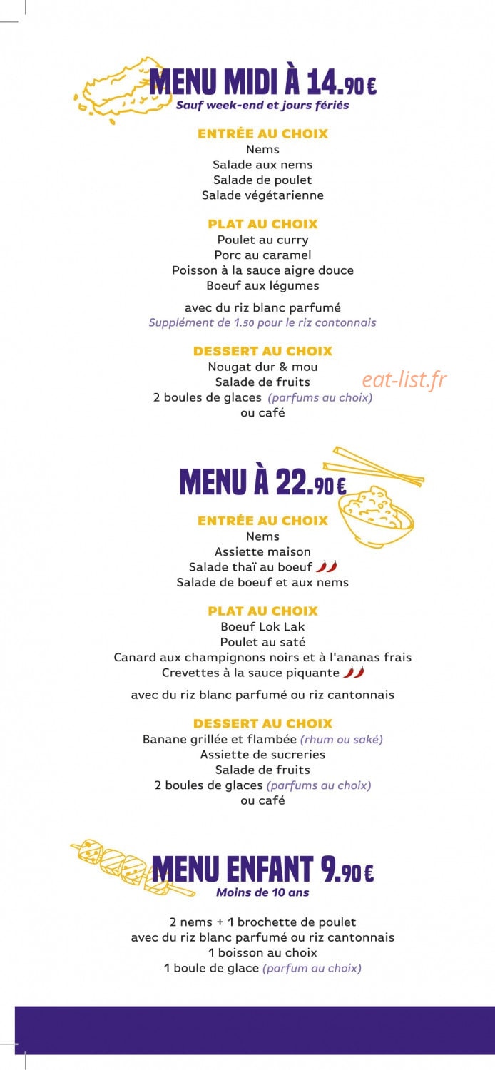 Mony’s Pad Thaï — carte page 6