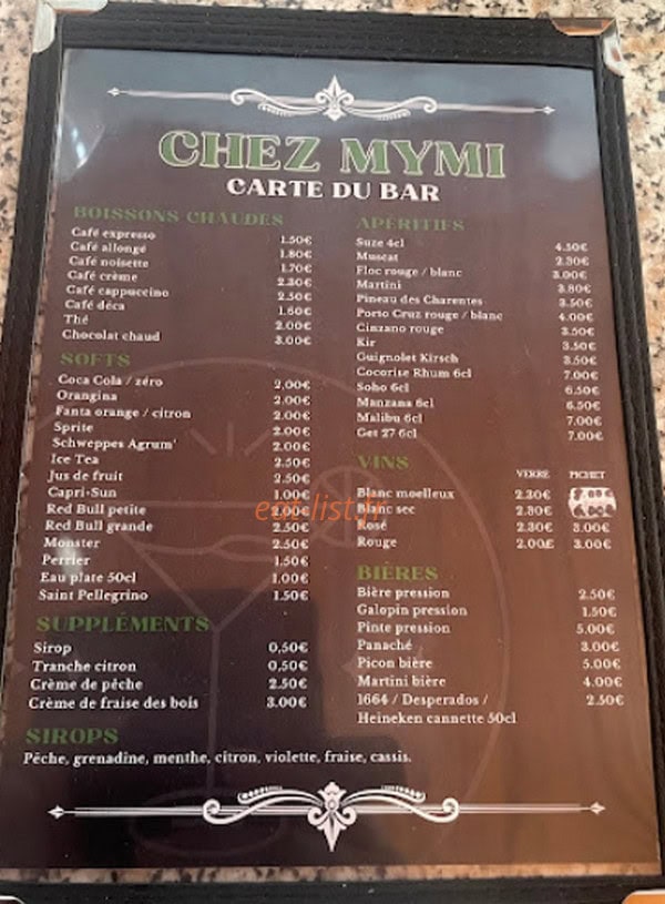 Chez Mymi — carte page 2