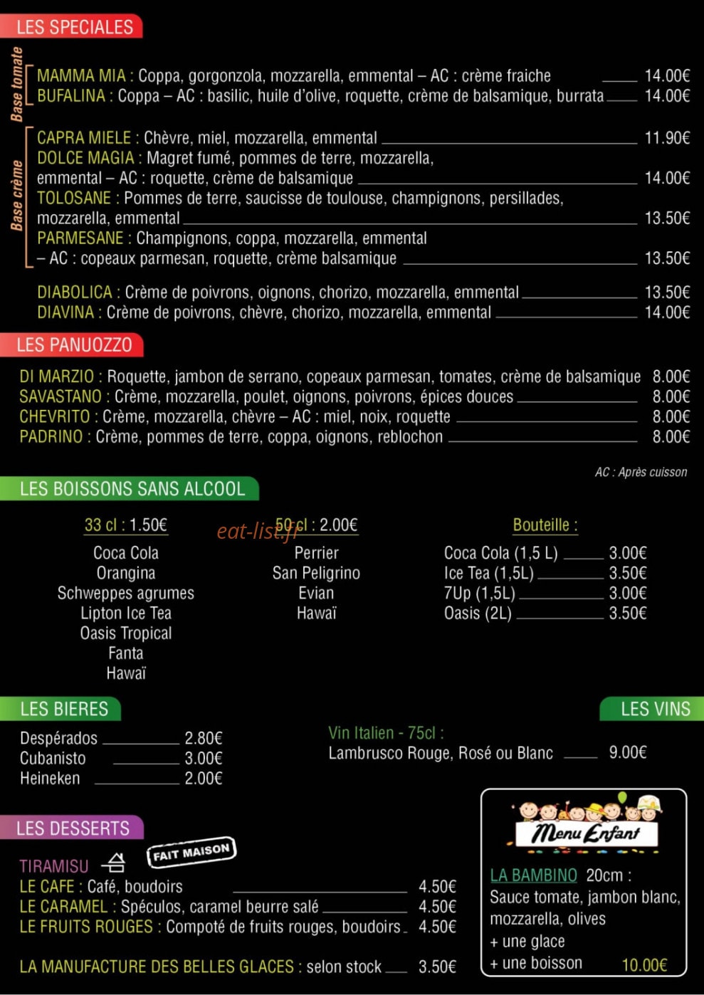 Dolce Magia — carte page 2