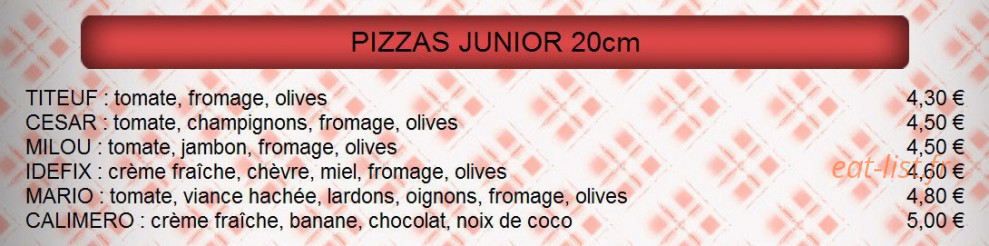 Bella Pizza — carte page 5