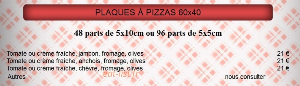 Bella Pizza — carte page 6