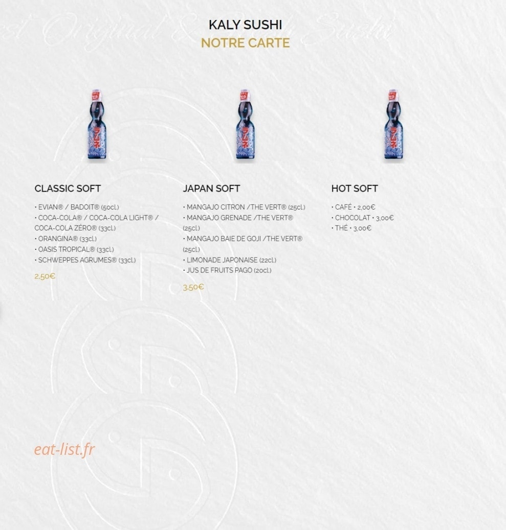 Kaly Sushi — carte page 17