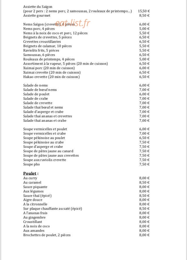 Le Saigon — carte page 4