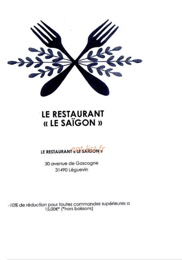Le Saigon — carte page 1