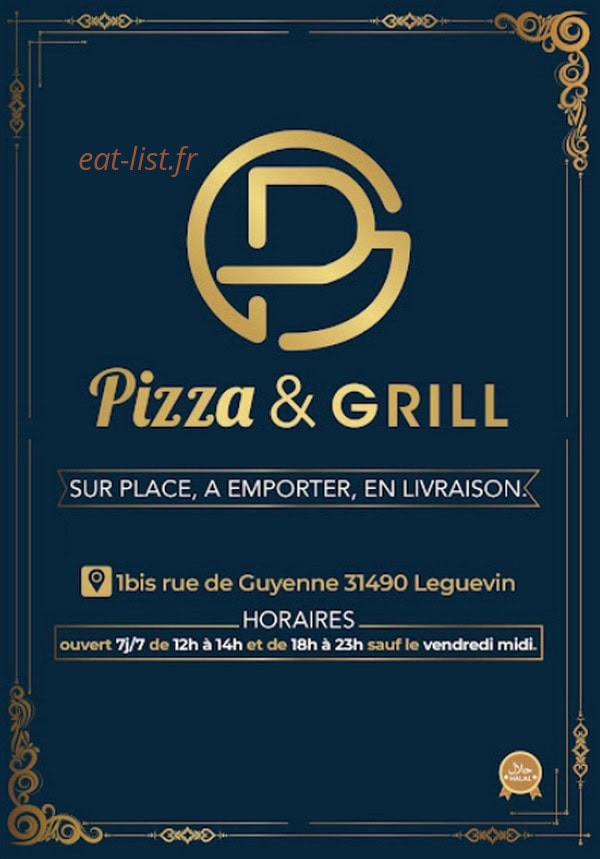 Pizza and Grill — carte page 1