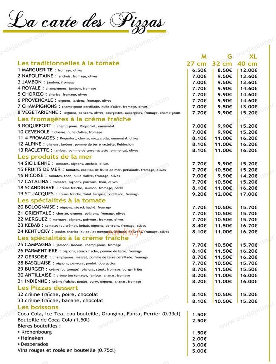 Pizza Del Giorno — carte page 1
