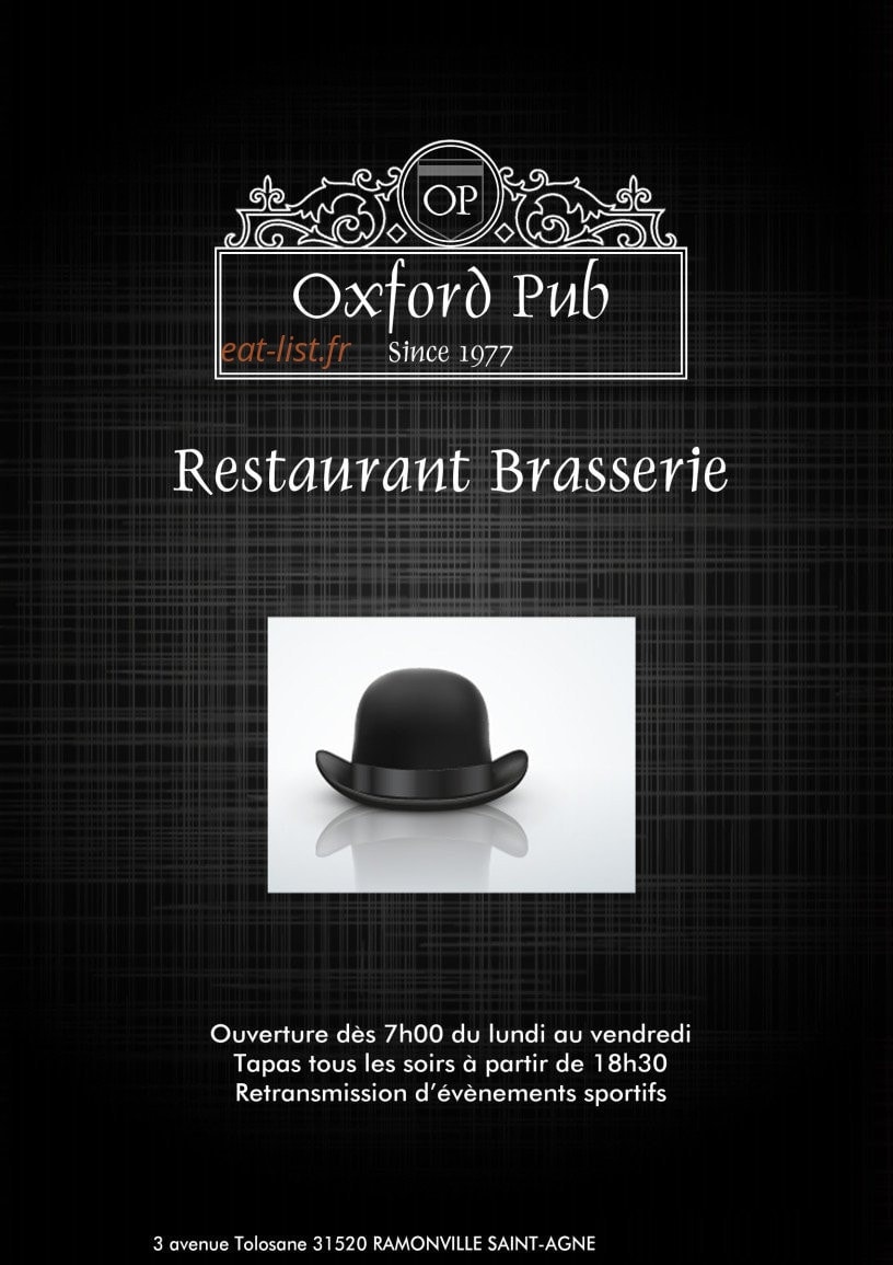 L'Oxford Pub — carte page 1