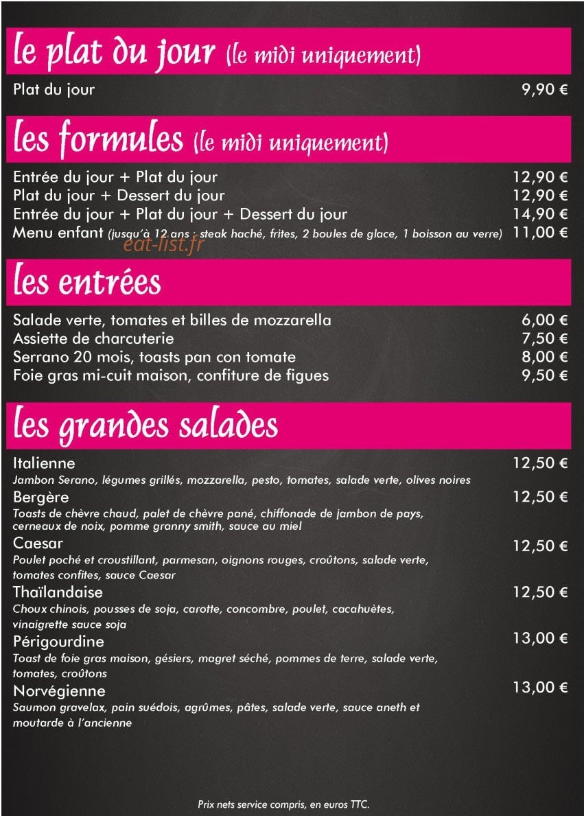 L'Oxford Pub — carte page 2
