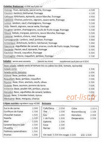 La cantina — carte page 4