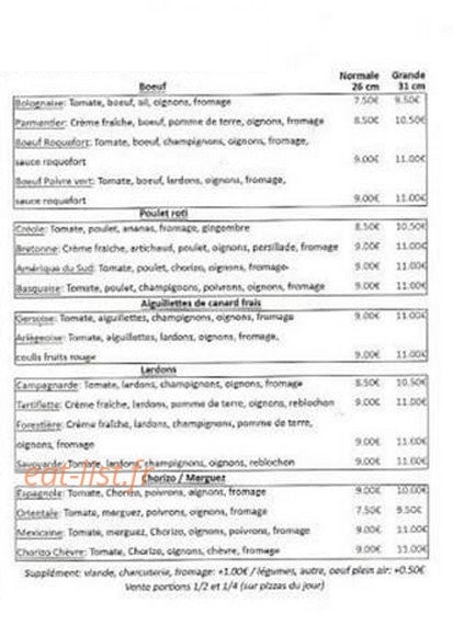 La cantina — carte page 3