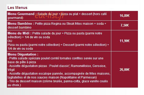 La Sorellina — carte page 4
