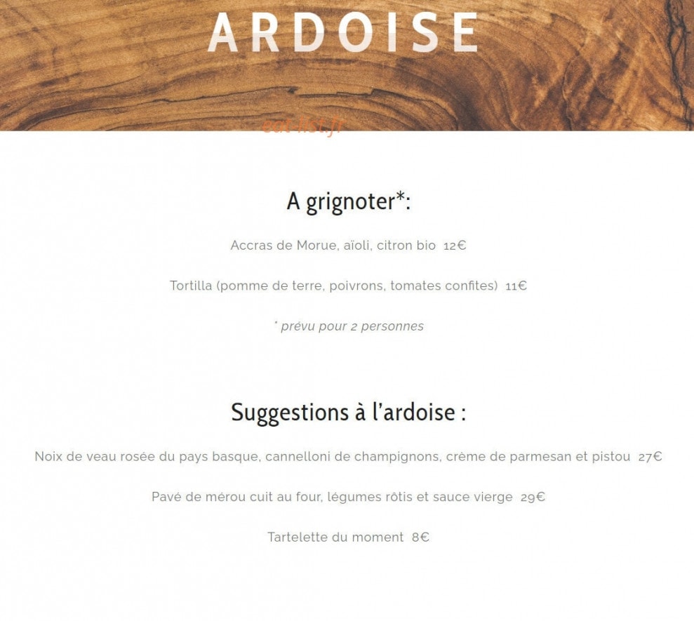La table de Laurent — carte page 4