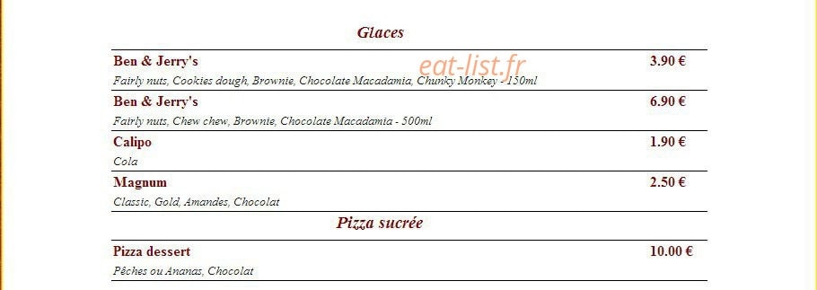 Pizza Nico — carte page 3