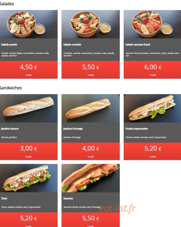 Snack'n Nem — carte page 6