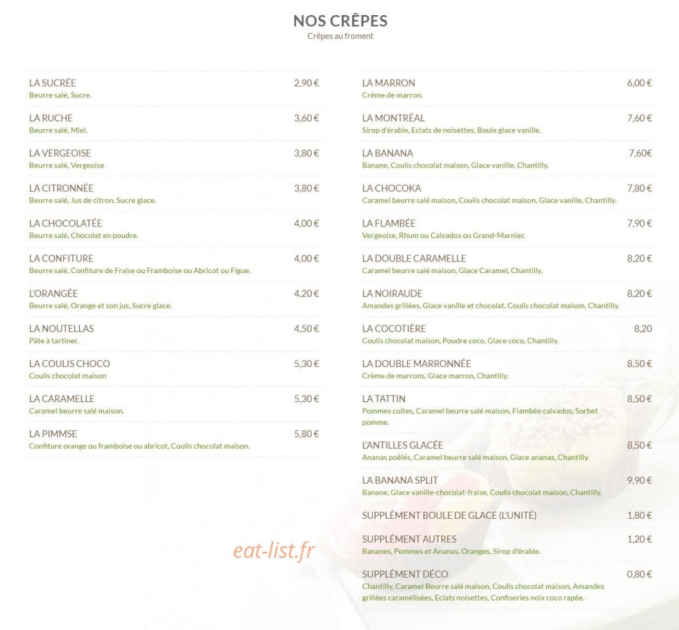 Kaf & Krep — carte page 2