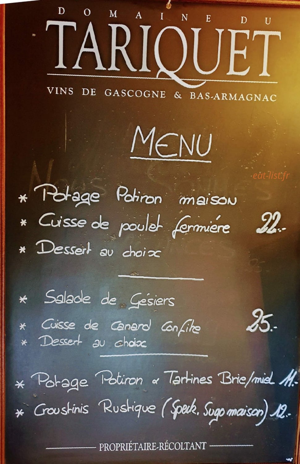 Le Cocagne — carte page 1