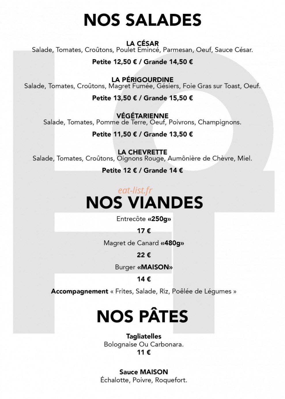 Rest'o loft — carte page 2