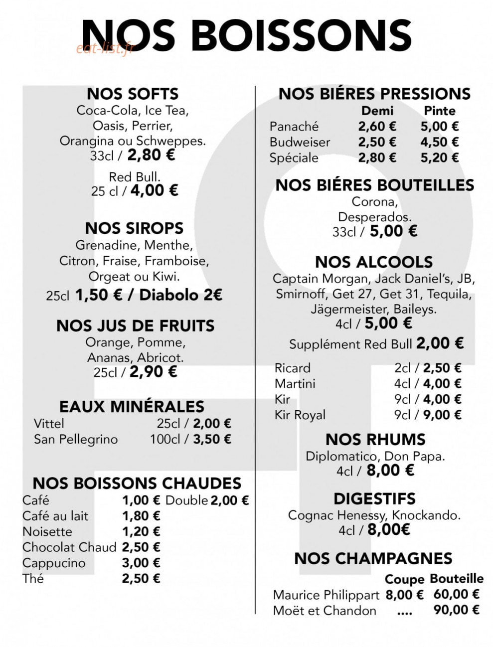 Rest'o loft — carte page 4
