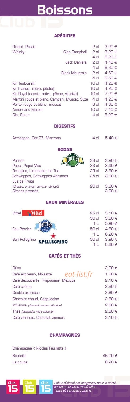 Club 15 — carte page 6