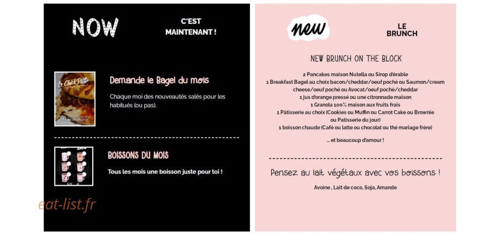 Carte et menu de Emilie and the Cool Kids à Nailloux — Menu brunch