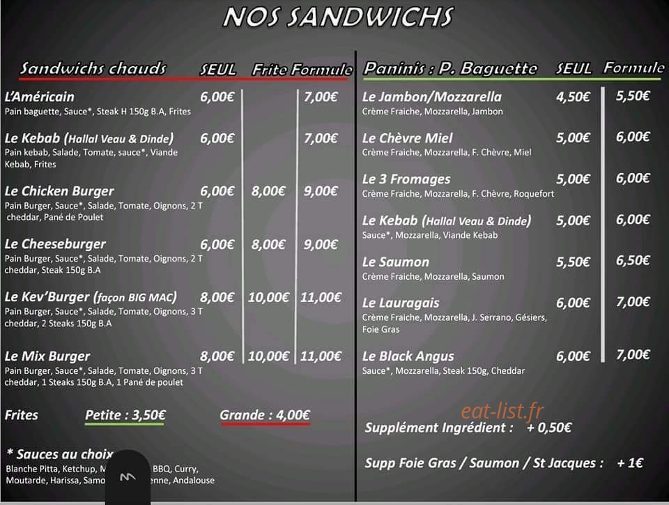 Napoli Pizza — carte page 2