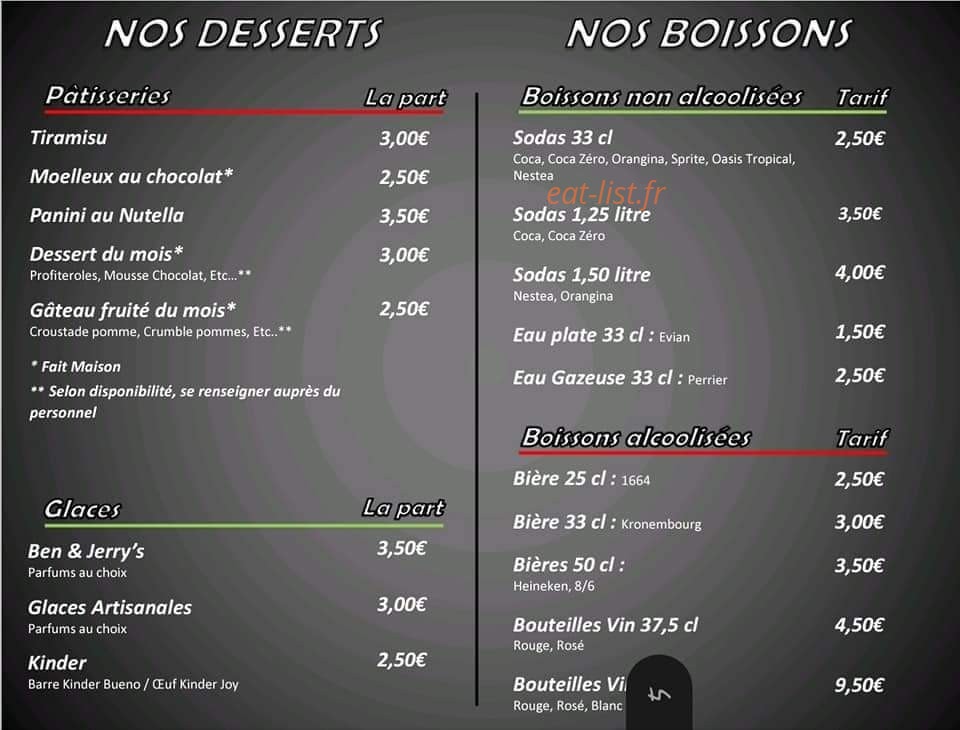 Napoli Pizza — carte page 4