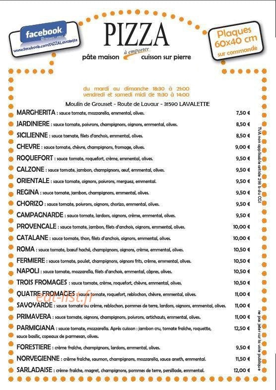 Lo à La Bouche — carte page 1