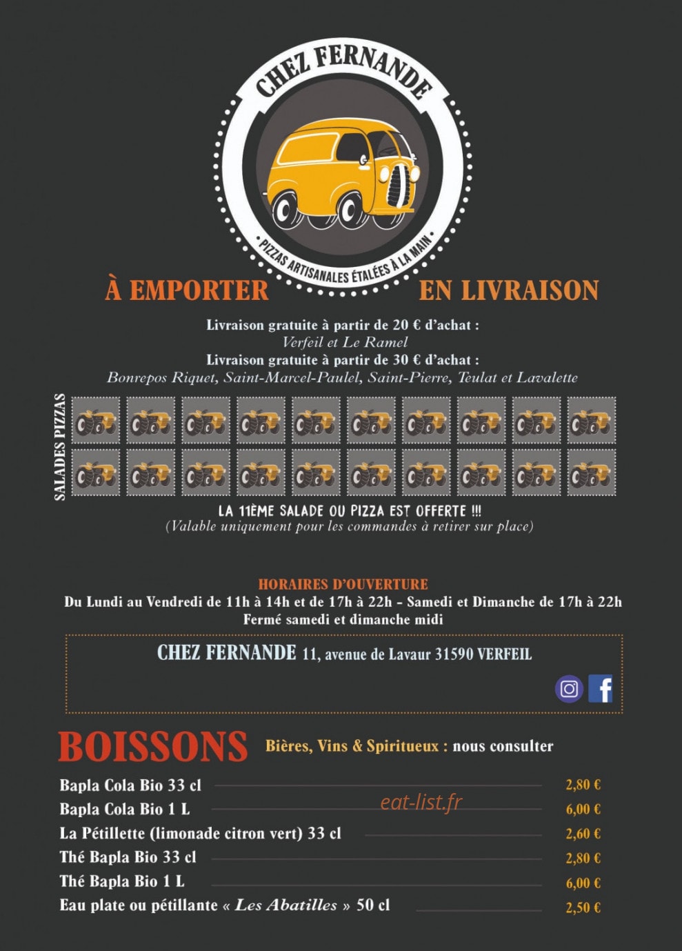 Chez Fernande — carte page 4