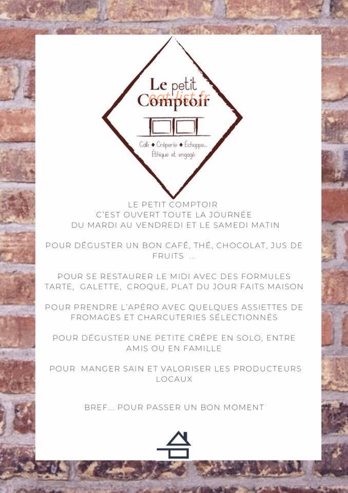 Le Petit Comptoir — carte page 1