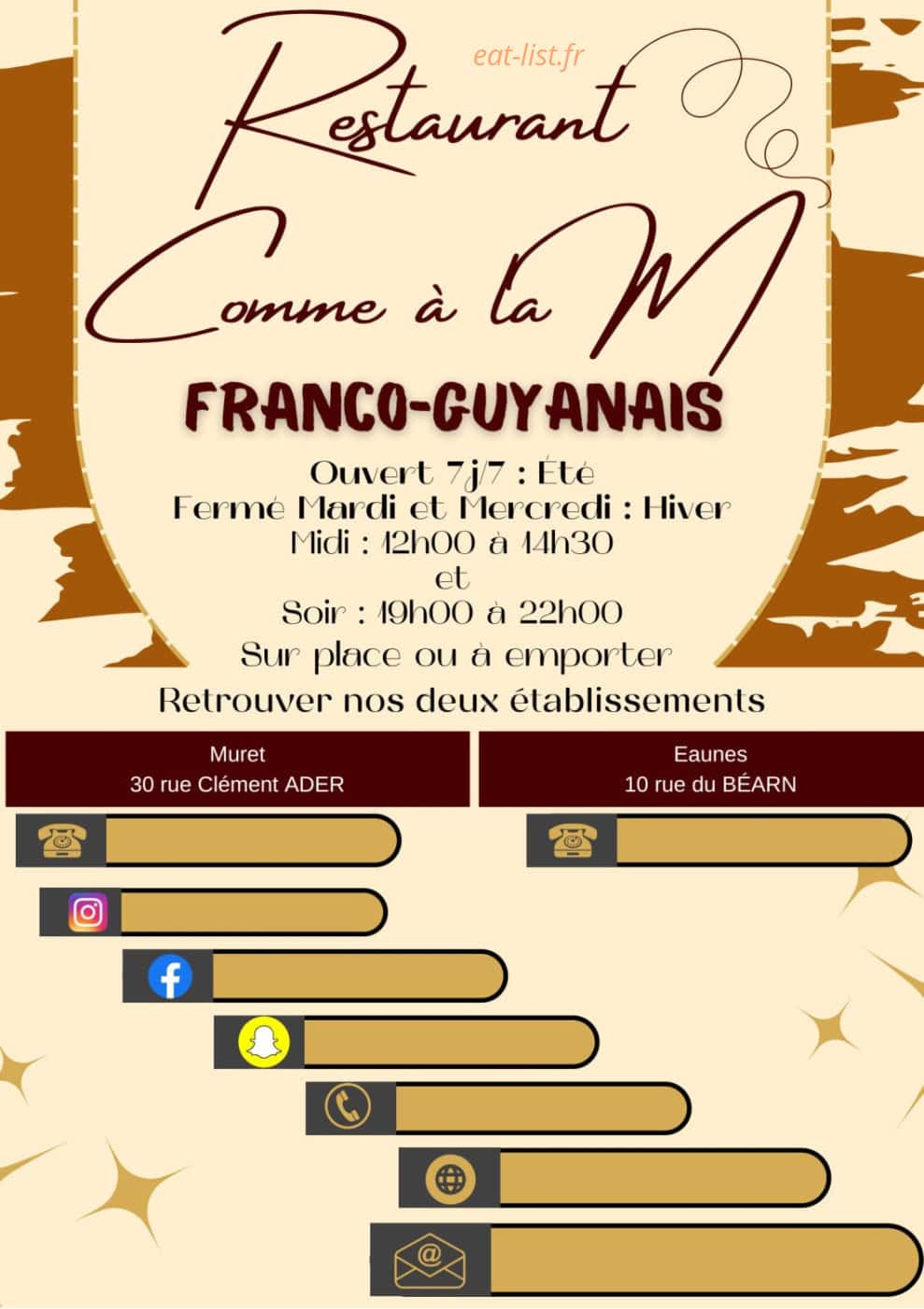 Comme a la M — carte page 1