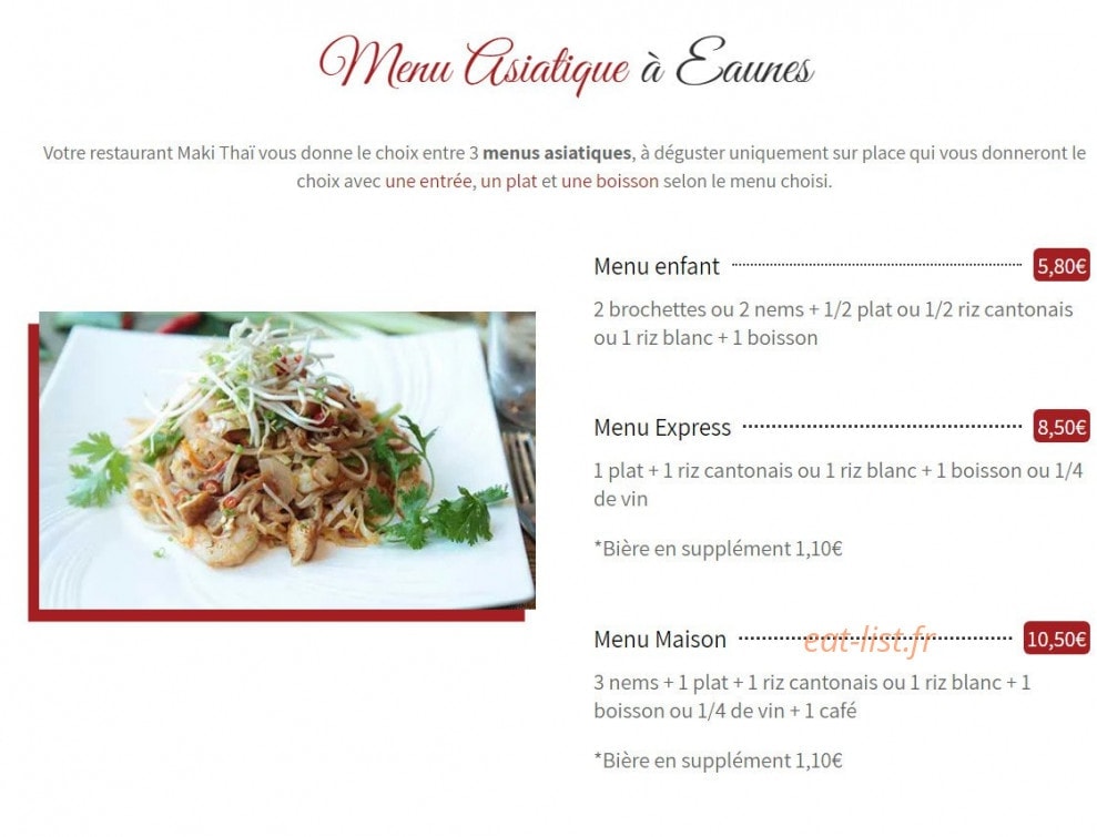 Maki Thaï Fast Food — carte page 6