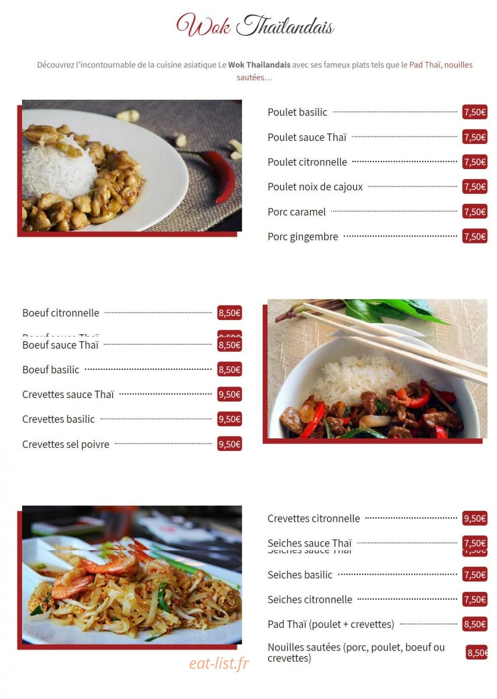 Maki Thaï Fast Food — carte page 7