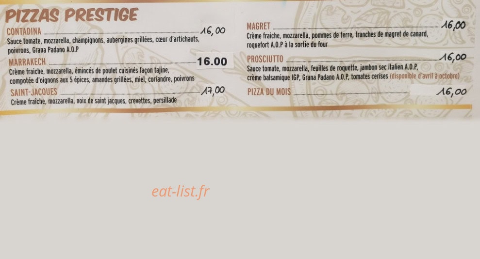 Pizza Carina — carte page 4