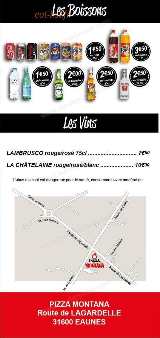 Pizza Montana — carte page 6
