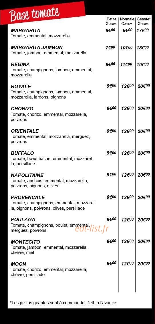 Pizza Montana — carte page 2