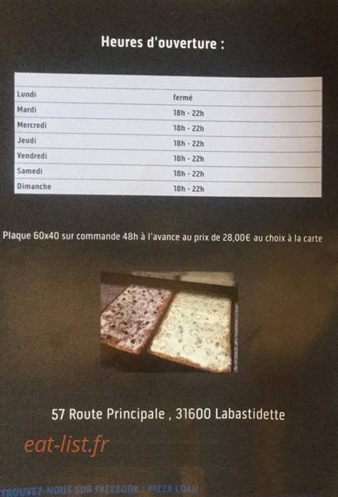 Pizza loah — carte page 4