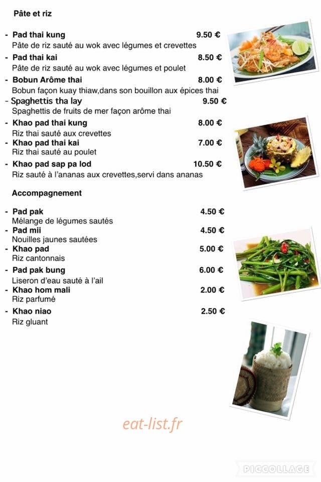 Arôme Thai — carte page 7