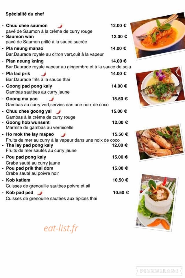 Arôme Thai — carte page 10
