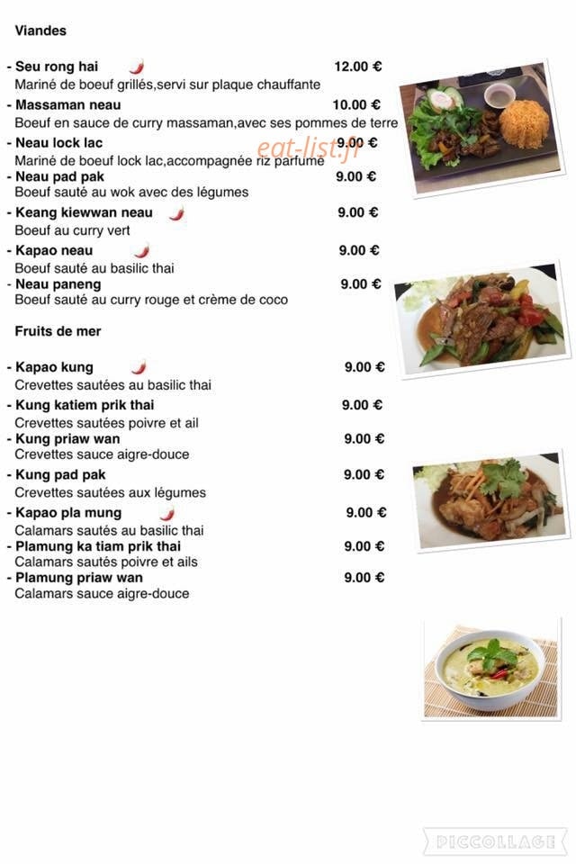 Arôme Thai — carte page 8