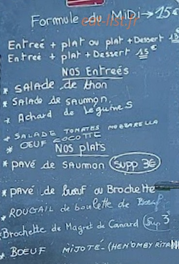 Chez Ella — carte page 1
