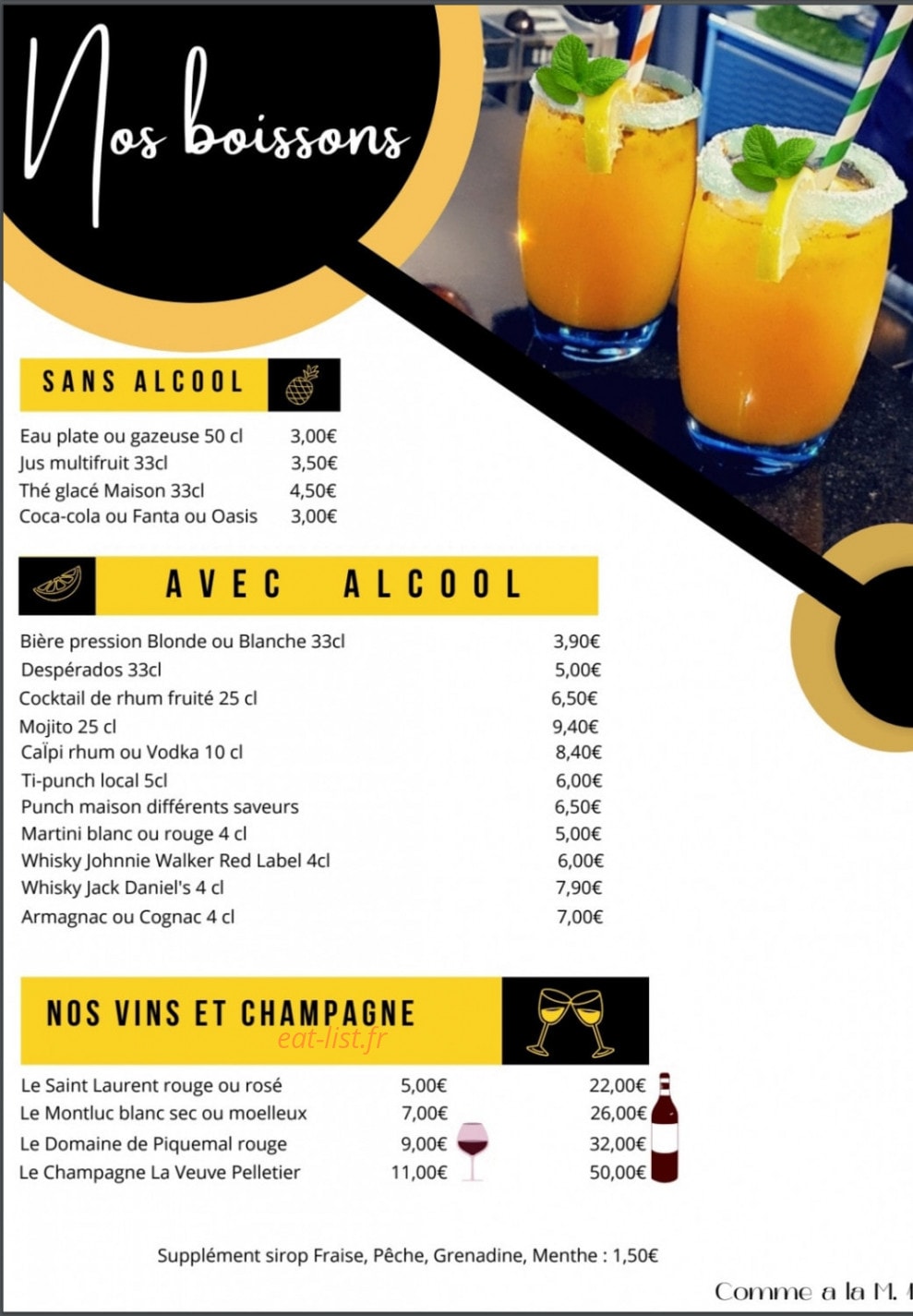 Comme a la M — carte page 6