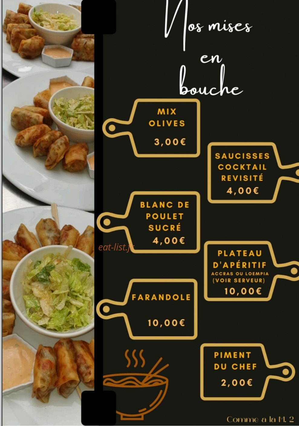 Comme a la M — carte page 2
