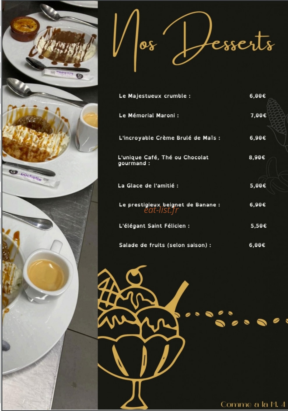 Comme a la M — carte page 4